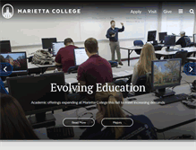 Tablet Screenshot of marietta.edu