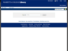 Tablet Screenshot of mclib.marietta.edu